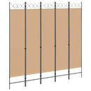5-panel rumdeler Beige 200 x 200 cm Stof
