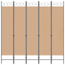 5-panel rumdeler Beige 200 x 200 cm Stof