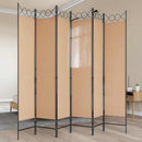 6-Paneler Rumdeler Beige 240 x 200 cm Stof