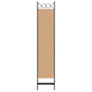 6-Paneler Rumdeler Beige 240 x 200 cm Stof