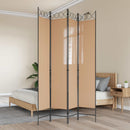 4-panel rumdeler Beige 160 x 220 cm Stof