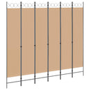 6-Paneler Rumdeler Beige 240 x 220 cm Stof