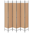 6-Paneler Rumdeler Beige 240 x 220 cm Stof