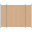 5-panel rumdeler Beige 250 x 200 cm Stof