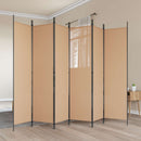 6-Paneler Rumdeler Beige 300 x 200 cm Stof