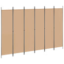 6-Paneler Rumdeler Beige 300 x 200 cm Stof
