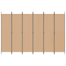6-Paneler Rumdeler Beige 300 x 200 cm Stof