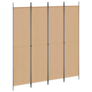 4-panel rumdeler Beige 200 x 220 cm Stof