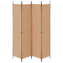 4-panel rumdeler Beige 200 x 220 cm Stof