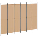 6-Paneler Rumdeler Beige 300 x 220 cm Stof