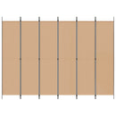 6-Paneler Rumdeler Beige 300 x 220 cm Stof