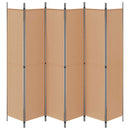 6-Paneler Rumdeler Beige 300 x 220 cm Stof