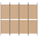 4-panelet rumdivider Beige 200 x 180 cm Stof