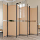 6-Paneler Rumdeler Beige 300 x 180 cm Stof