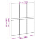 3-panel rumdeler Beige 150 x 200 cm Stof