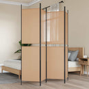 4-panel rumdeler Beige 200 x 200 cm Stof
