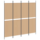 4-panel rumdeler Beige 200 x 200 cm Stof