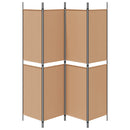 4-panel rumdeler Beige 200 x 200 cm Stof
