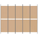 5-panel rumdeler Beige 250 x 200 cm Stof