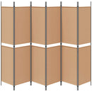 6-Paneler Rumdeler Beige 300 x 200 cm Stof