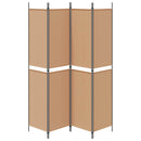 4-panelet rumdivider Beige 200 x 220 cm Stof