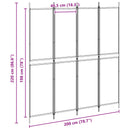 4-panelet rumdivider Beige 200 x 220 cm Stof