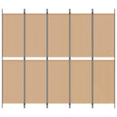 5-panel rumdeler Beige 250 x 220 cm Stof