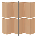 6-Paneler Rumdeler Beige 300 x 220 cm Stof
