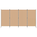 4-panel rumdeler Beige 346 x 180 cm Stof