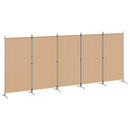 5-panel rumdeler Beige 433 x 180 cm Stof