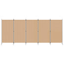 5-panel rumdeler Beige 433 x 180 cm Stof