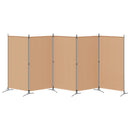 5-panel rumdeler Beige 433 x 180 cm Stof