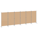 6-Paneler Rumdeler Beige 520 x 180 cm Stof