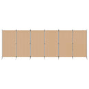 6-Paneler Rumdeler Beige 520 x 180 cm Stof
