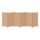 6-Paneler Rumdeler Beige 520 x 180 cm Stof