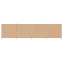 4-panel rumdeler Beige 698 x 180 cm Stof