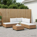 6 stk. Rattan Loungesæt med Puder GENDT Naturlig rattan
