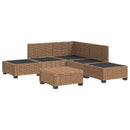 6 stk. Rattan Loungesæt med Puder GENDT Naturlig rattan