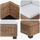 4 stk. Rattan Loungesæt med Puder GENDT Naturlig rattan