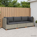 3 stk. Rattan Loungesæt med Puder GENDT Naturlig rattan