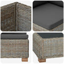 7 stk. Rattan Loungesæt med Puder GENDT Naturlig rattan
