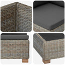 7 stk. Rattan Loungesæt med Puder GENDT Naturlig rattan