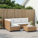 5 stk. Rattan Loungesæt med Puder GENDT Naturlig rattan