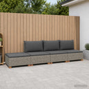 4 stk. Rattan Loungesæt med Puder GENDT Naturlig rattan