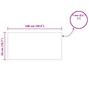 Bordplade 4 pcs Sort Glas