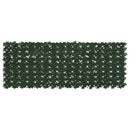 Altanscreen med blade Mørkegrøn 200 x 75 cm Polyethylen og stof