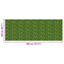 Altanscreen med blade Grøn og Gul 400 x 150 cm