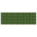 Altanscreen med blade Grøn 300 x 100 cm Polyethylen og stof
