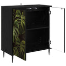 Sideboard ELBURG Sort eg 69 x 33 x 76 cm Konstrueret træ