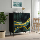 Sideboard WIJHE Sort eg 69 x 33 x 76 cm Konstrueret træ
